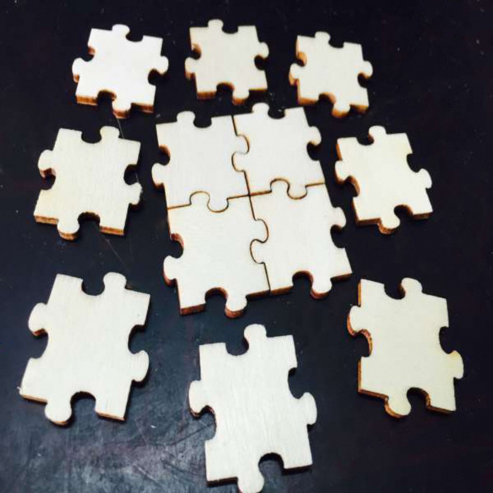 Puzzle Blank White - 100pcs Unfinished Wooden Puzzle DIY Blank