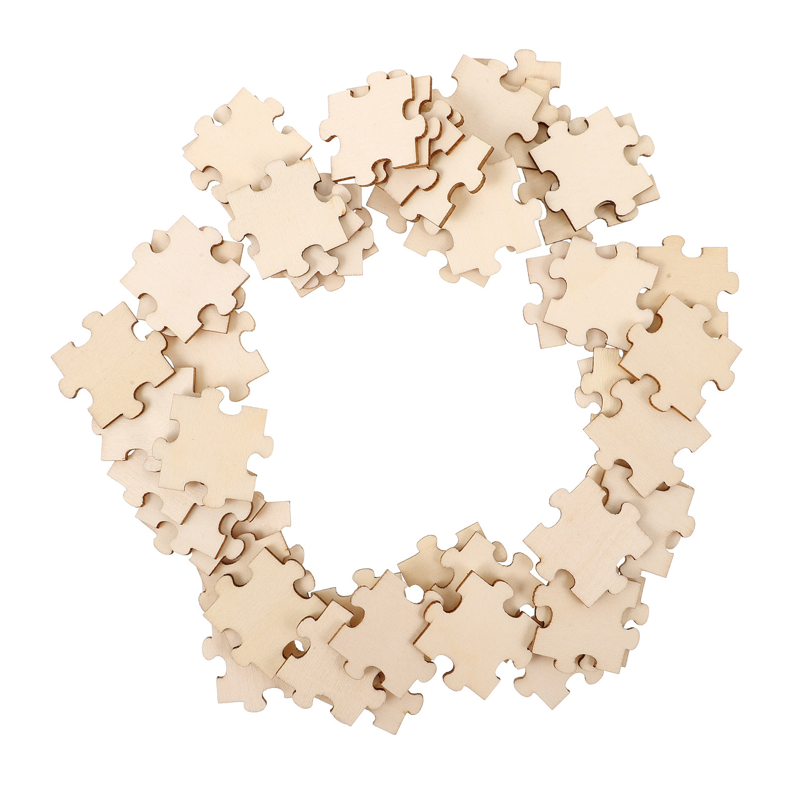 Puzzle Blank White - 50Pcs Blank Wooden Craft Puzzle Pieces