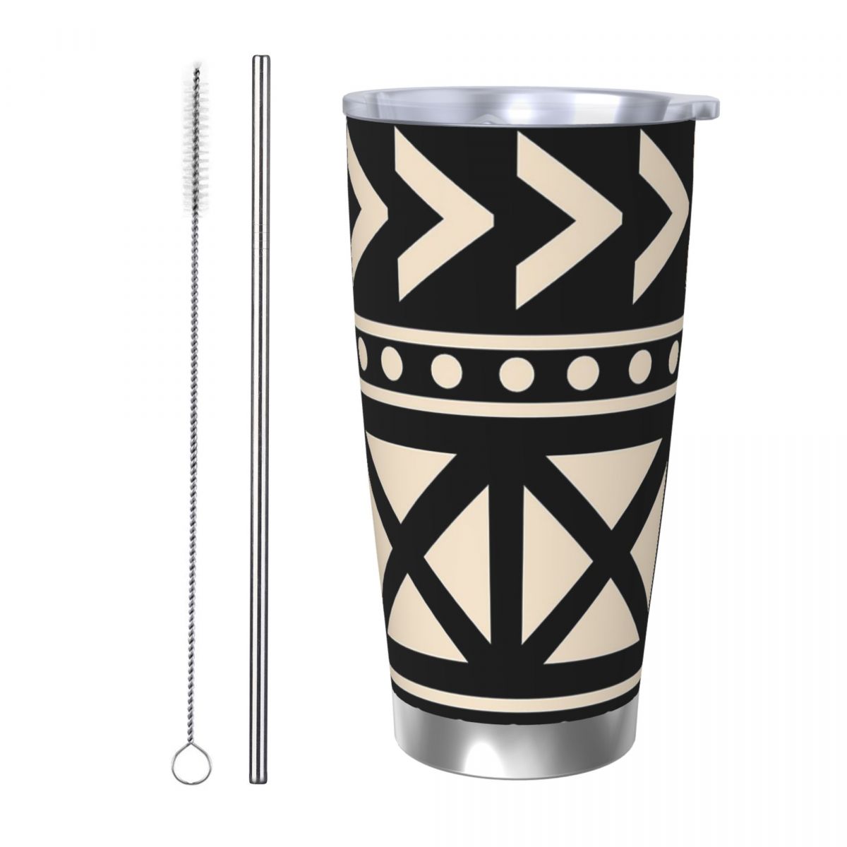 African Mud Cloth Black And Wh - مراجعة Tumbler 20Oz White وسعره