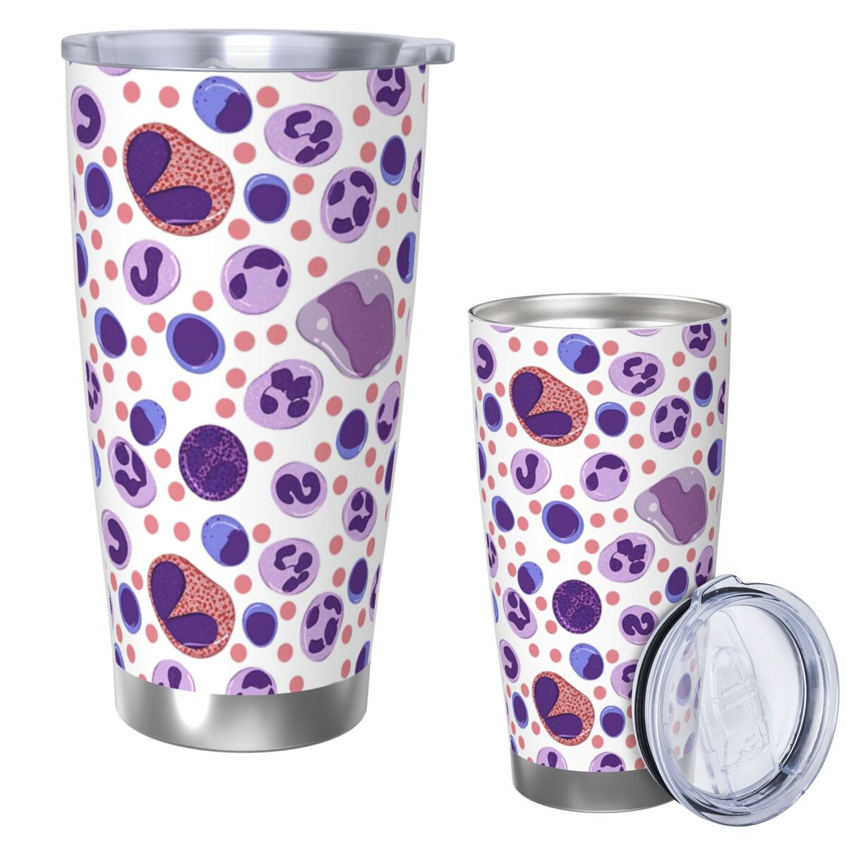 Large White Blood Cell Pattern - مراجعة Tumbler 20Oz White وسعره