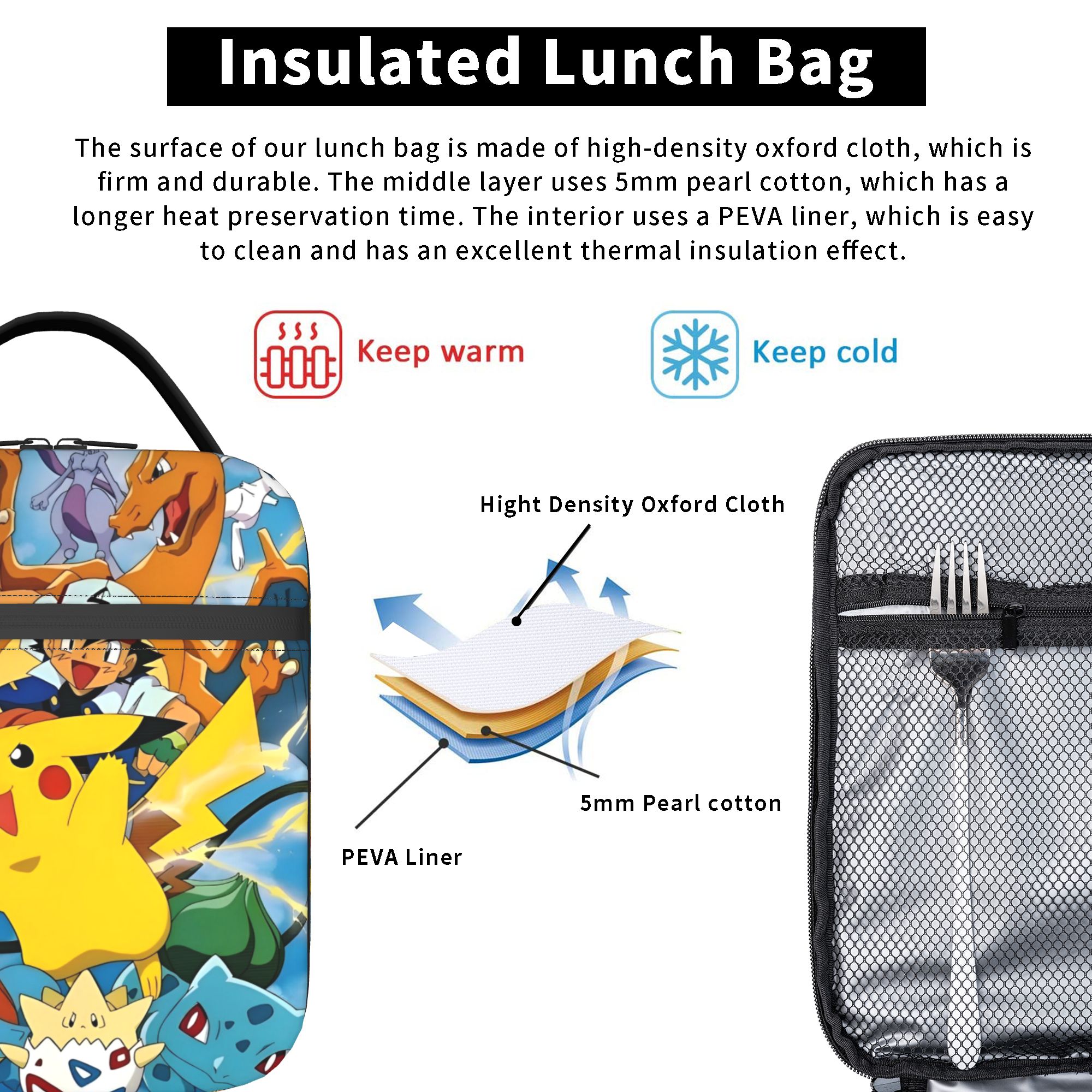 Cute Cartoon Manga Poke-Mon In - مراجعة Tote Bag Sublimation وسعره