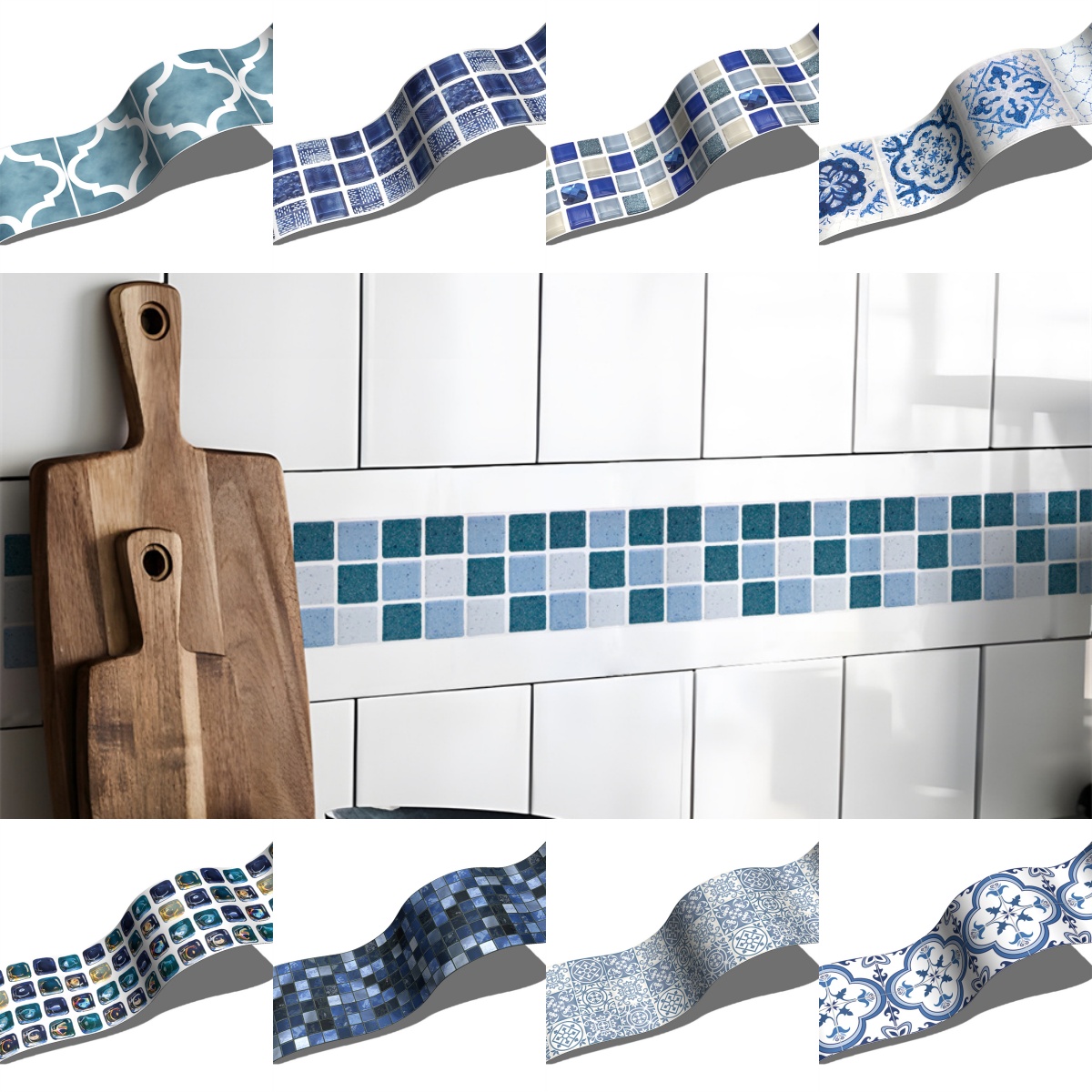 Blue Mosaic Self-Adhesive Base - مراجعة Ceramic Tile Blank وسعره