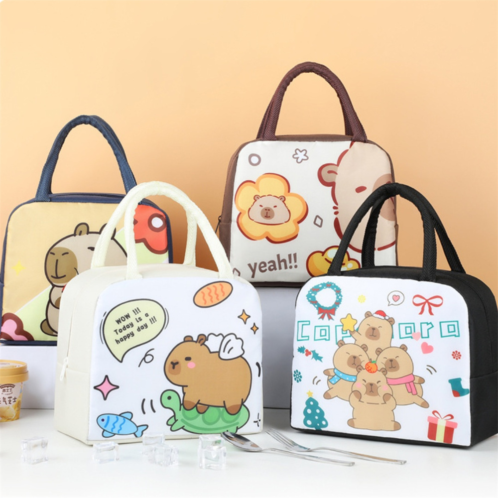 Cartoon Capybara Lunch Bag Ins - مراجعة Tote Bag Sublimation وسعره