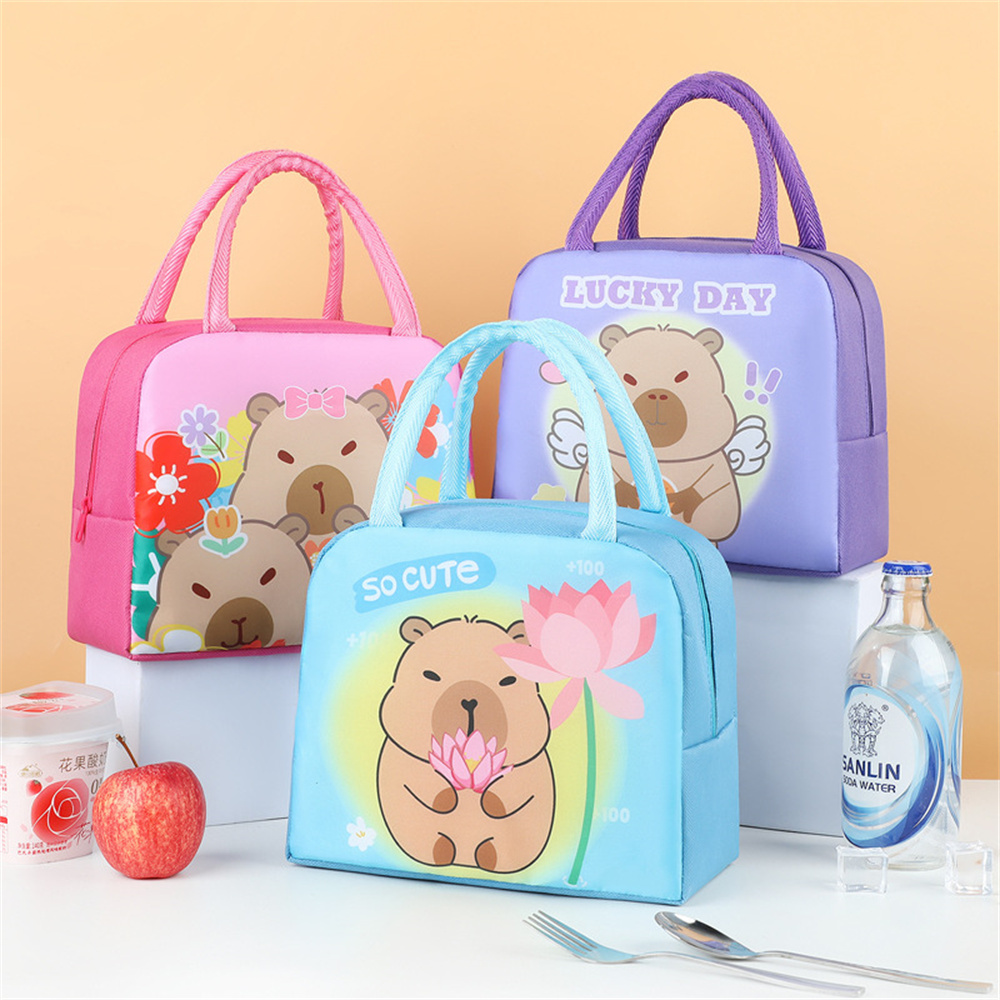 Cartoon Capybara Lunch Bag Ins - مراجعة Tote Bag Sublimation وسعره