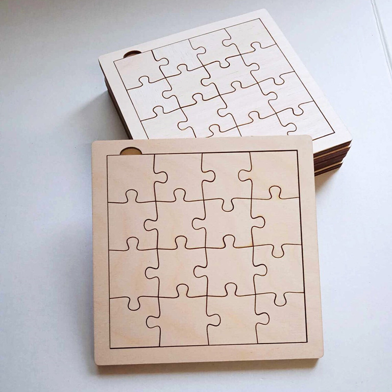 Unfinished Wood Blank Puzzles, - مراجعة Puzzle Blank White وسعره