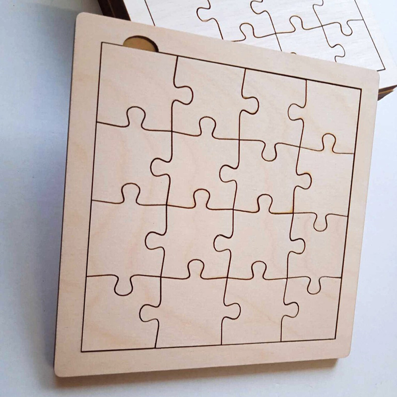 Unfinished Wood Blank Puzzles, - مراجعة Puzzle Blank White وسعره