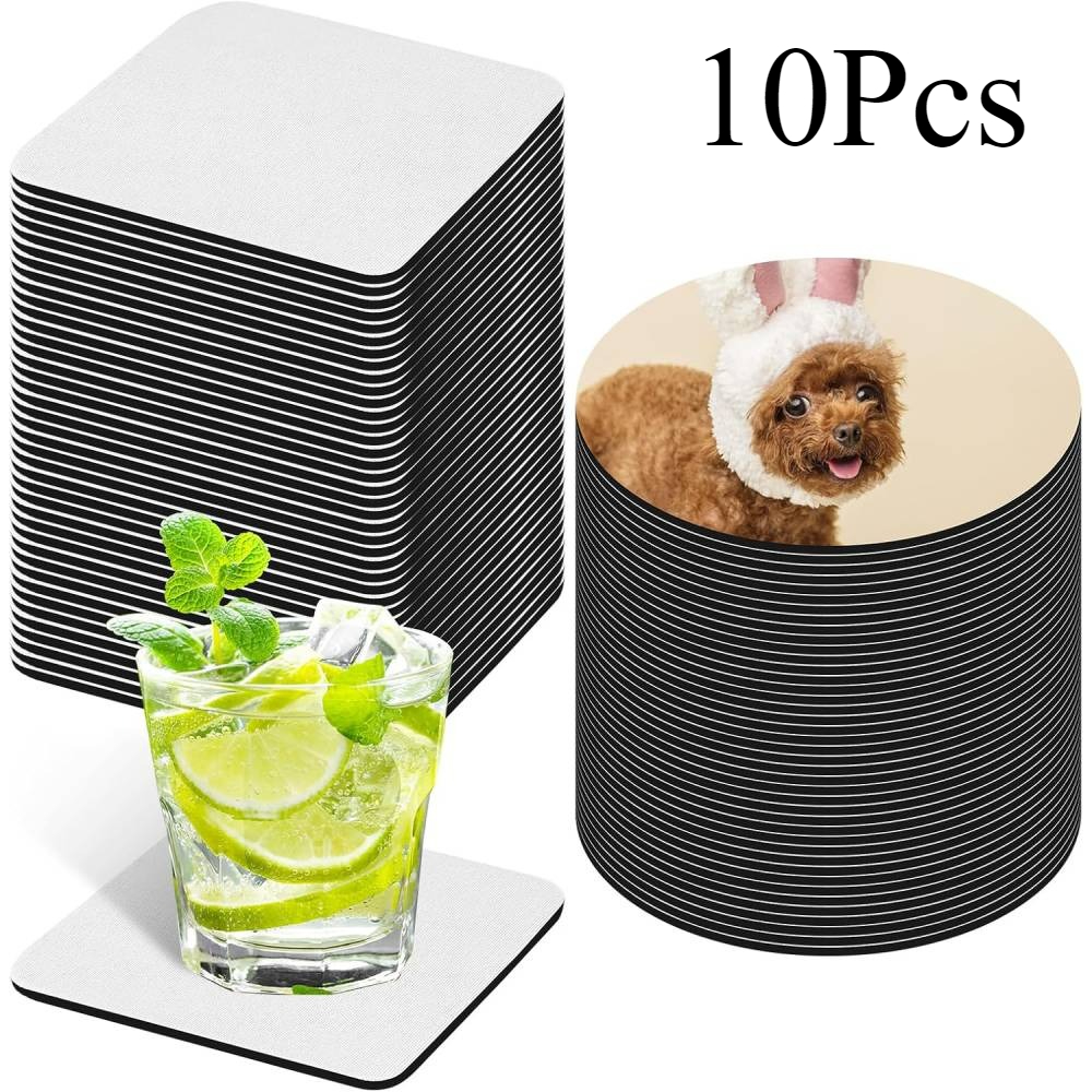 10 Pcs Sublimation Coasters Bl - مراجعة Coaster Sublimation Blank وسعره