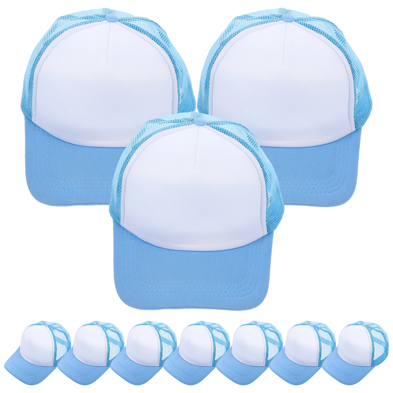 10Pcs Blank Baseball Caps Mesh - مراجعة Hat Sublimation Blank وسعره