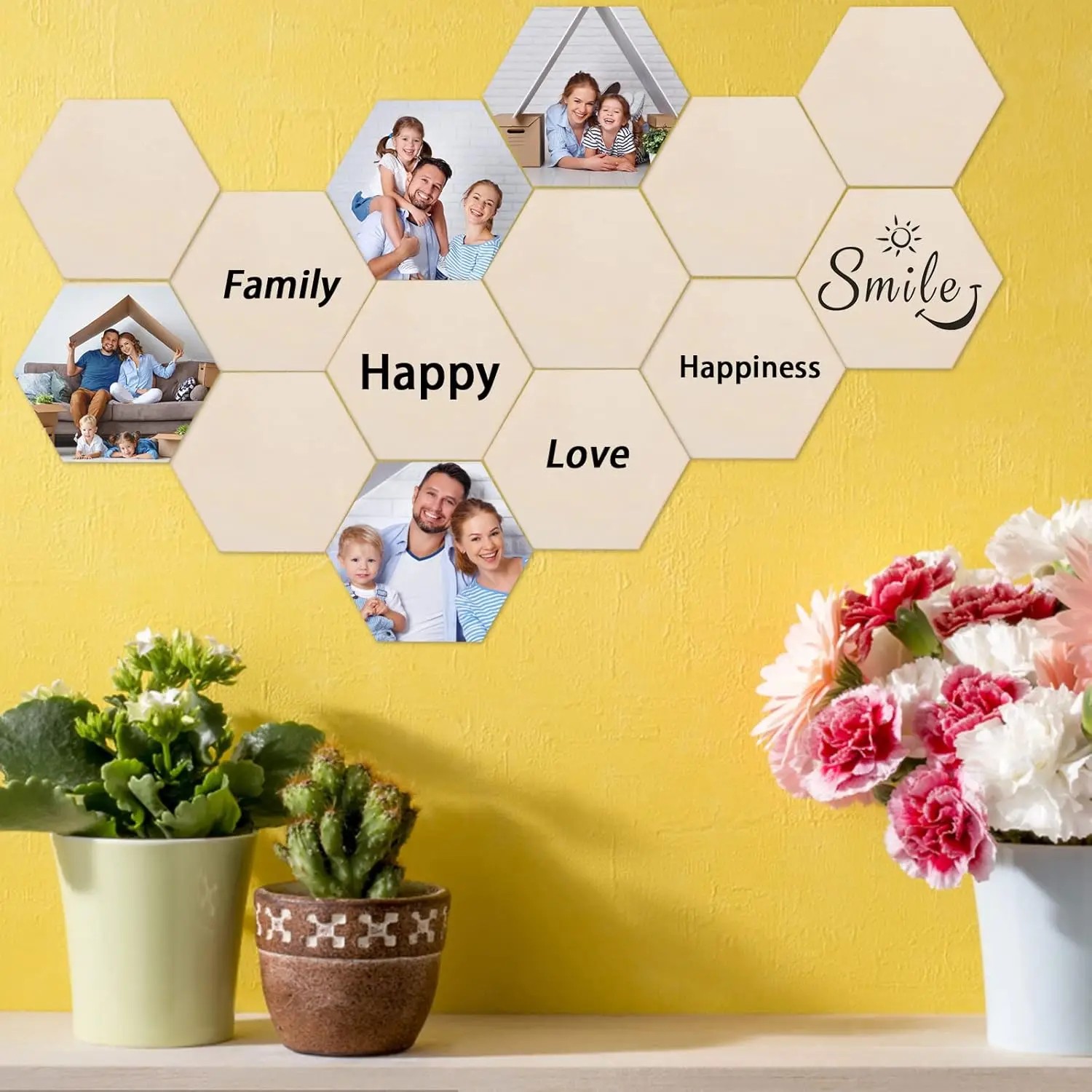 50/100Pcs Hexagon Wood Blank U - مراجعة Puzzle Blank White وسعره