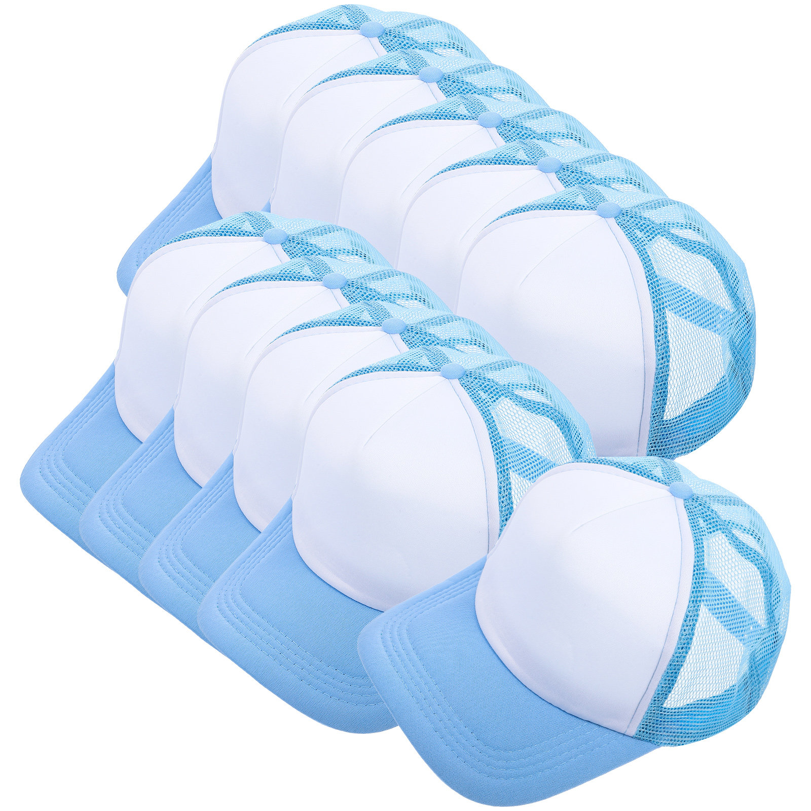 10Pcs Mesh Baseball Hat Blank  - مراجعة Hat Sublimation Blank وسعره