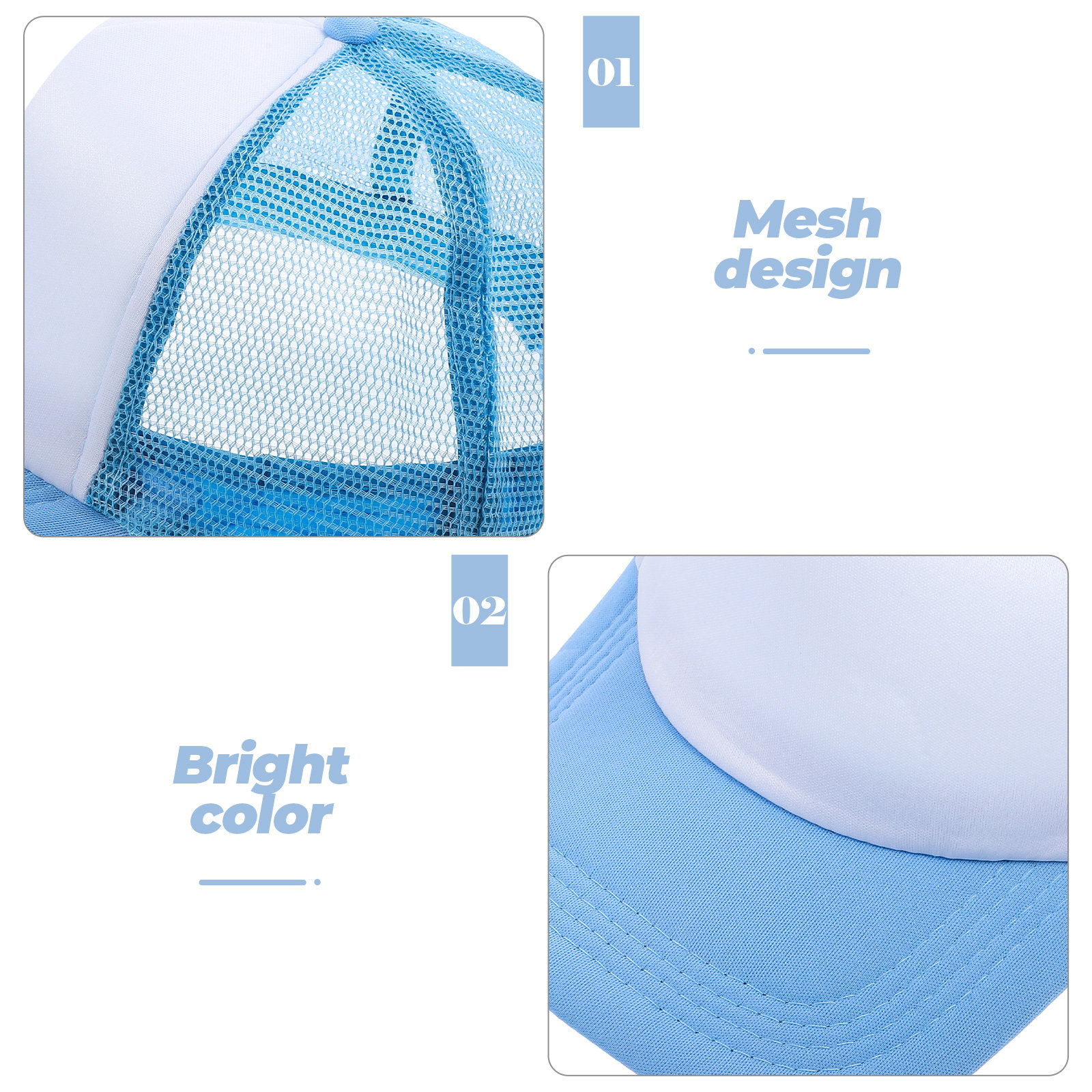 10Pcs Mesh Baseball Hat Blank  - مراجعة Hat Sublimation Blank وسعره