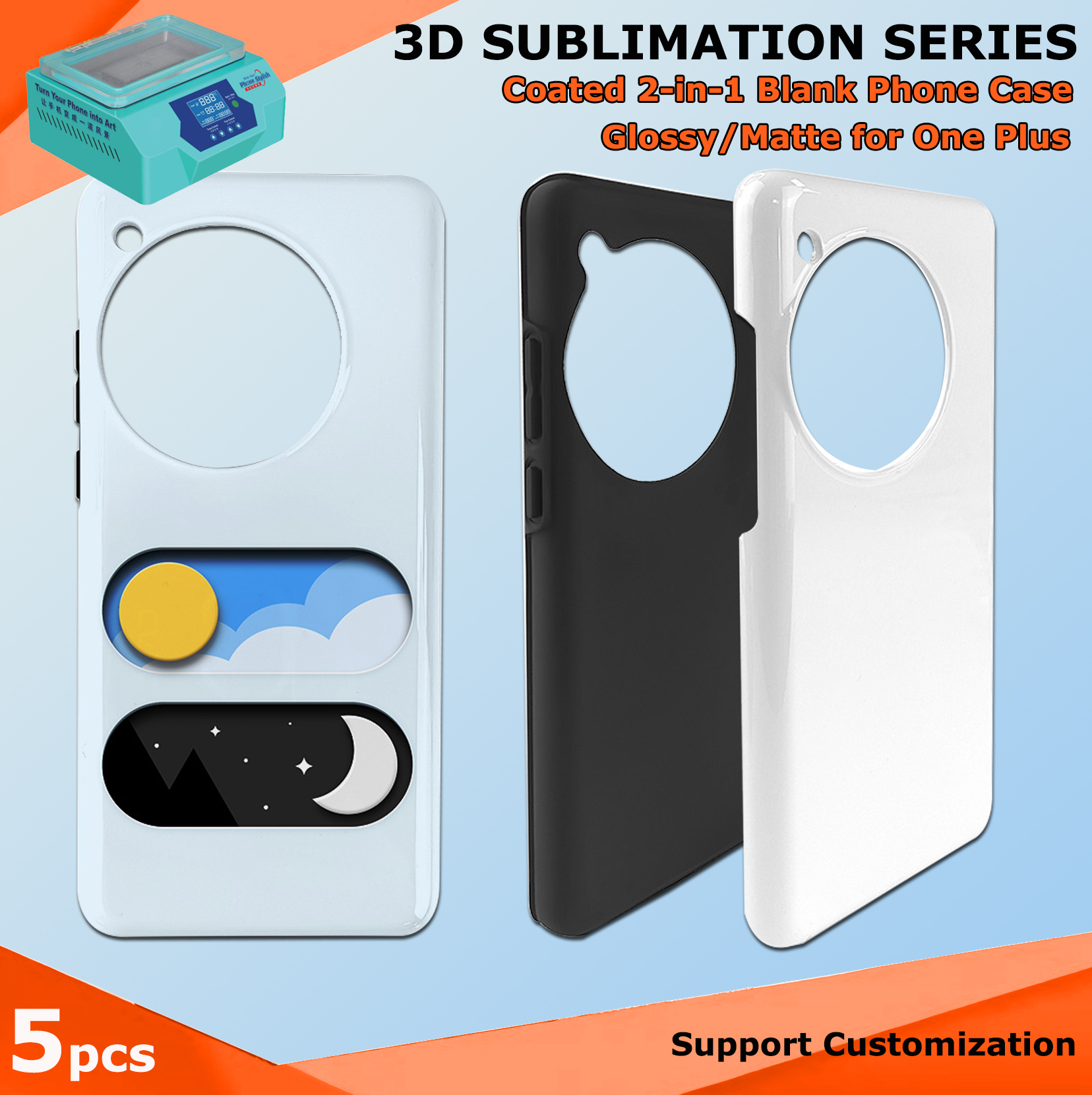 Fonlyu 5pcs Coated 2 in 1 Blan - مراجعة Phone Case Blank Print وسعره