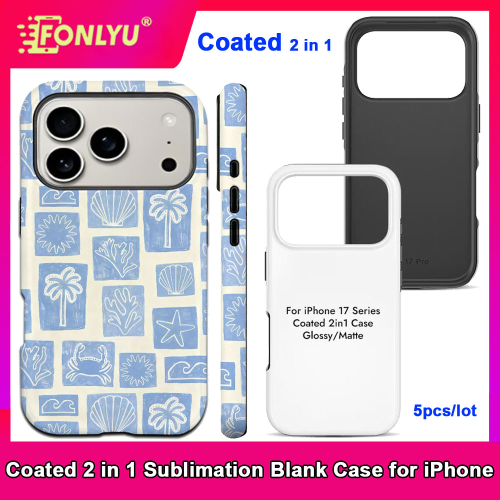 FONLYU 5pcs Coated 2 in 1 Blan - مراجعة Phone Case Blank Print وسعره