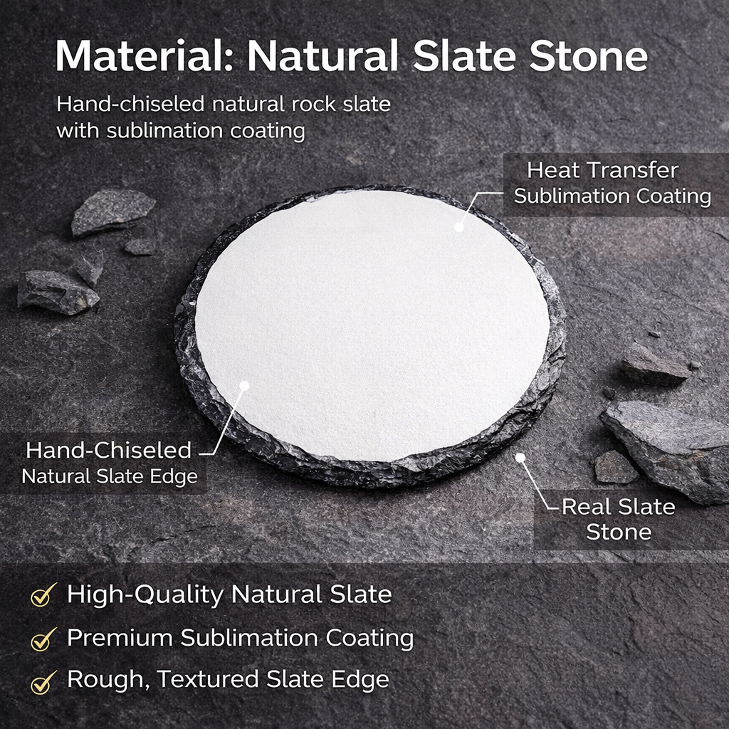 Round Sublimation Slate Coaste - مراجعة Coaster Sublimation Blank وسعره