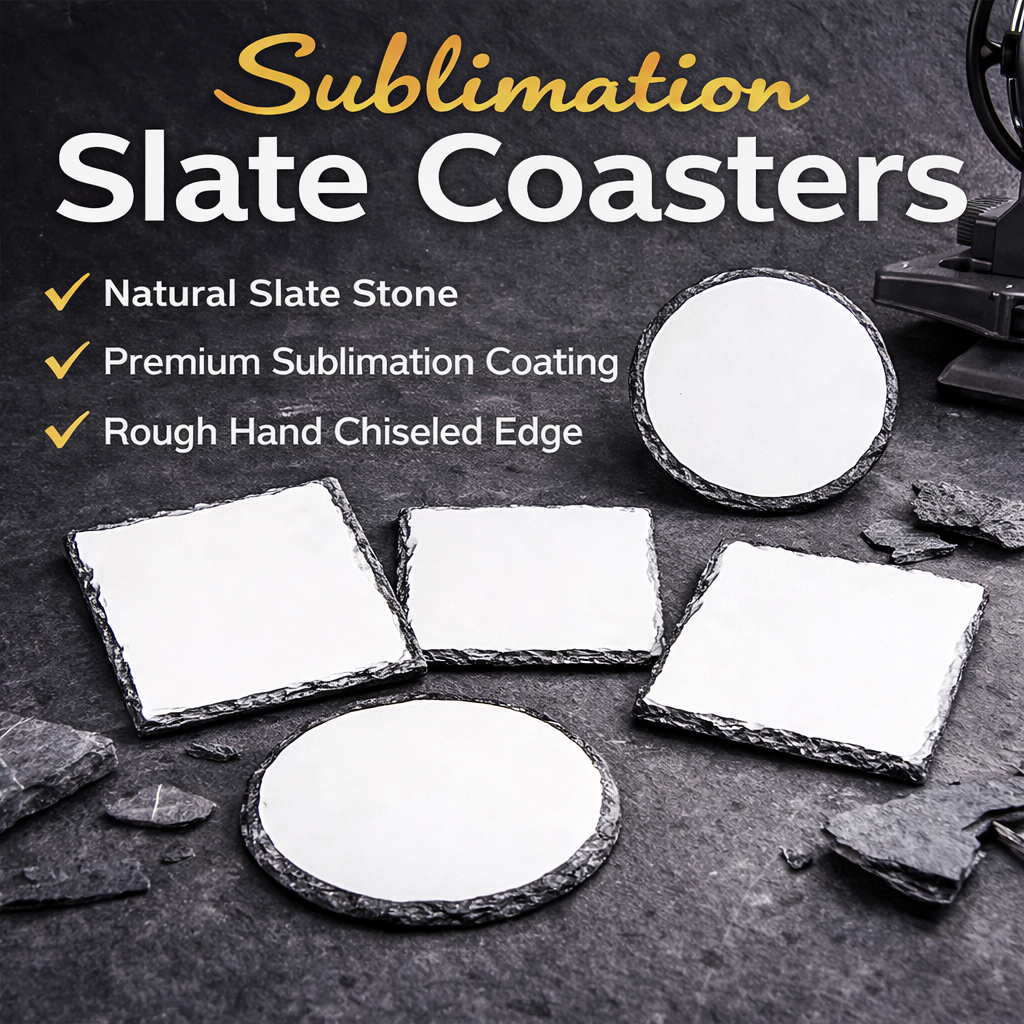 Round Sublimation Slate Coaste - مراجعة Coaster Sublimation Blank وسعره