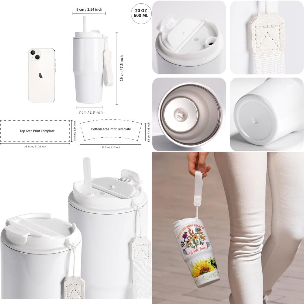 20 oz White Sublimation Tumble - مراجعة Tumbler 20Oz White وسعره
