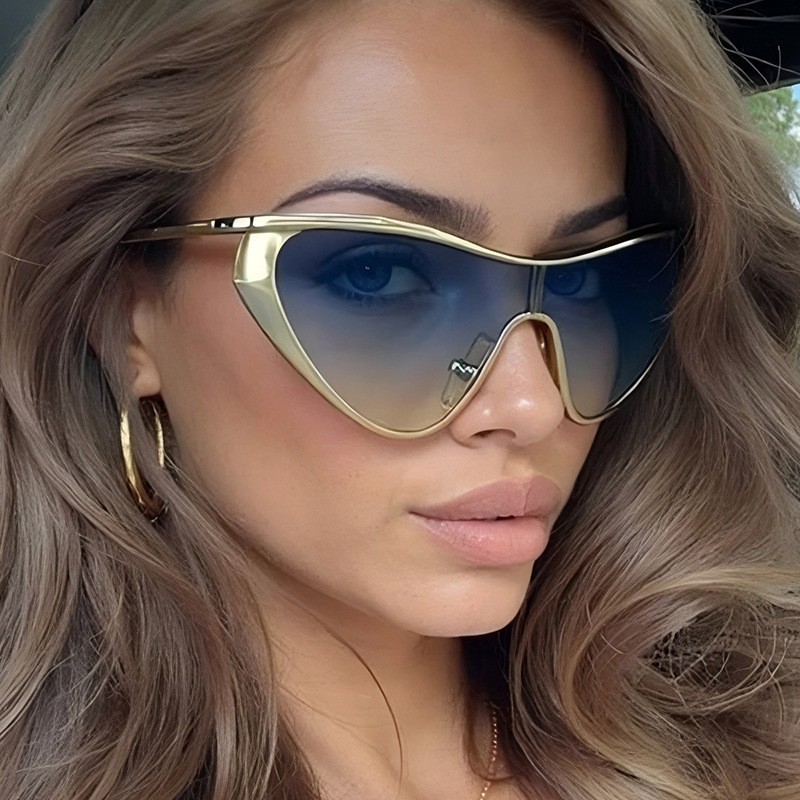 Rimless Y2K Style Sunglasses R - مراجعة Metal Photo Panel وسعره