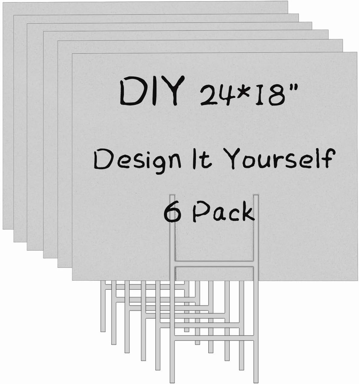 6 Pack 24x18 White Blank Lawn  - مراجعة Yard Sign Blank وسعره