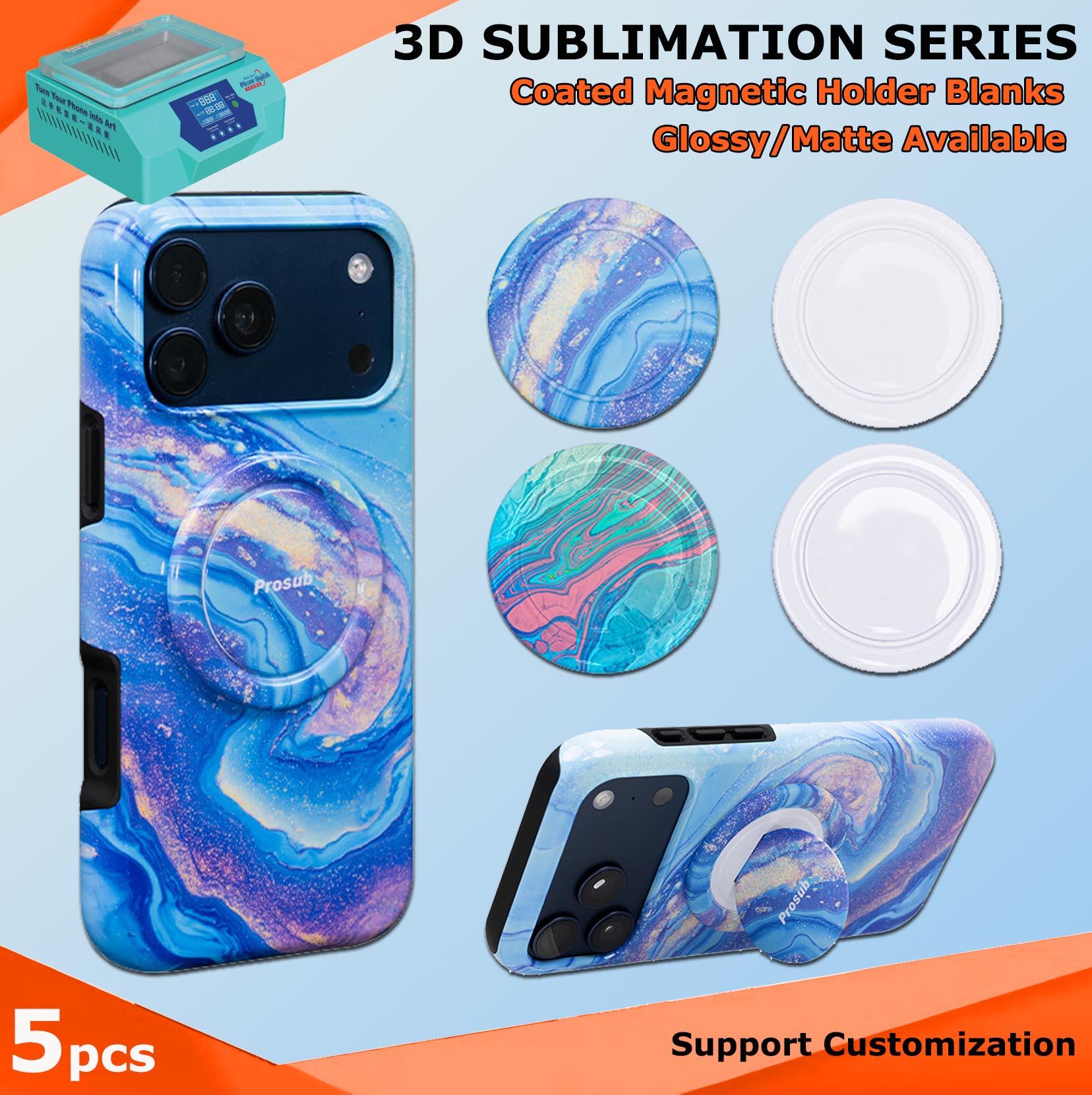 Fonlyu 5pcs Hard PC Magnetic R - مراجعة Phone Case Blank Print وسعره