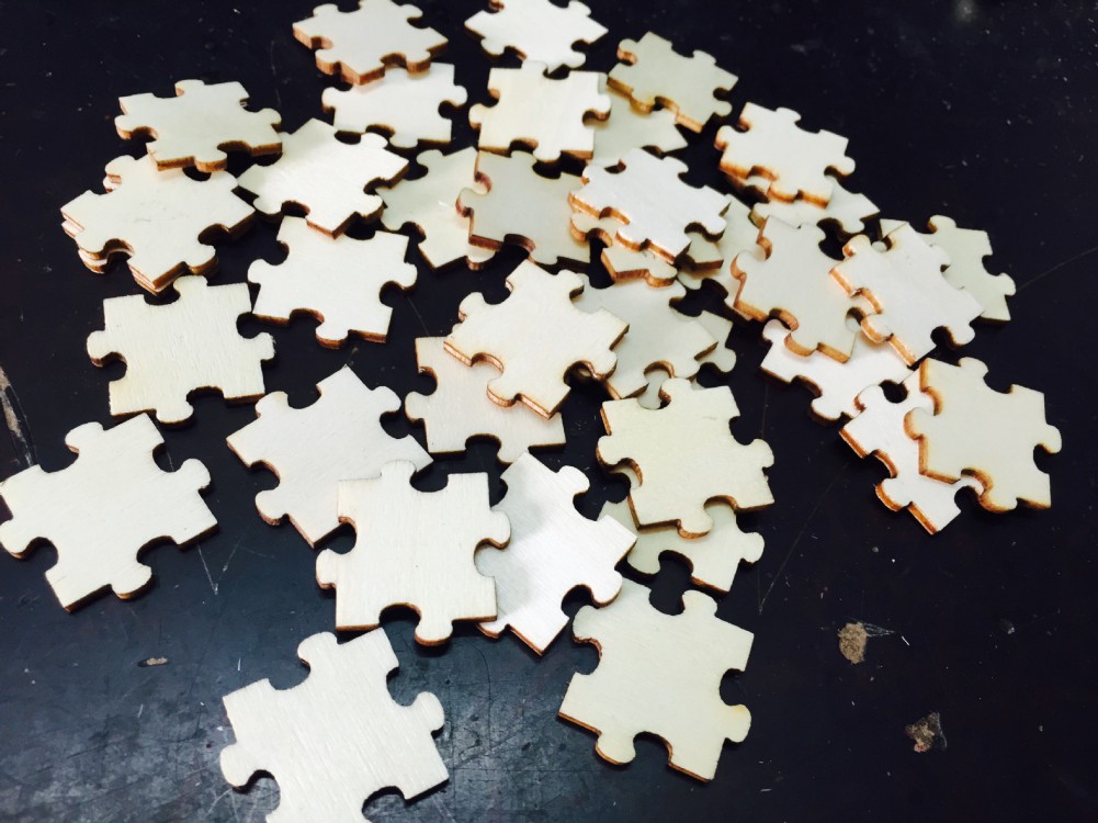 100pcs Unfinished Wooden Puzzl - مراجعة Puzzle Blank White وسعره