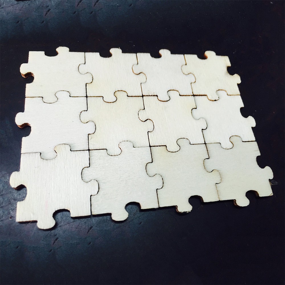 100pcs Unfinished Wooden Puzzl - مراجعة Puzzle Blank White وسعره