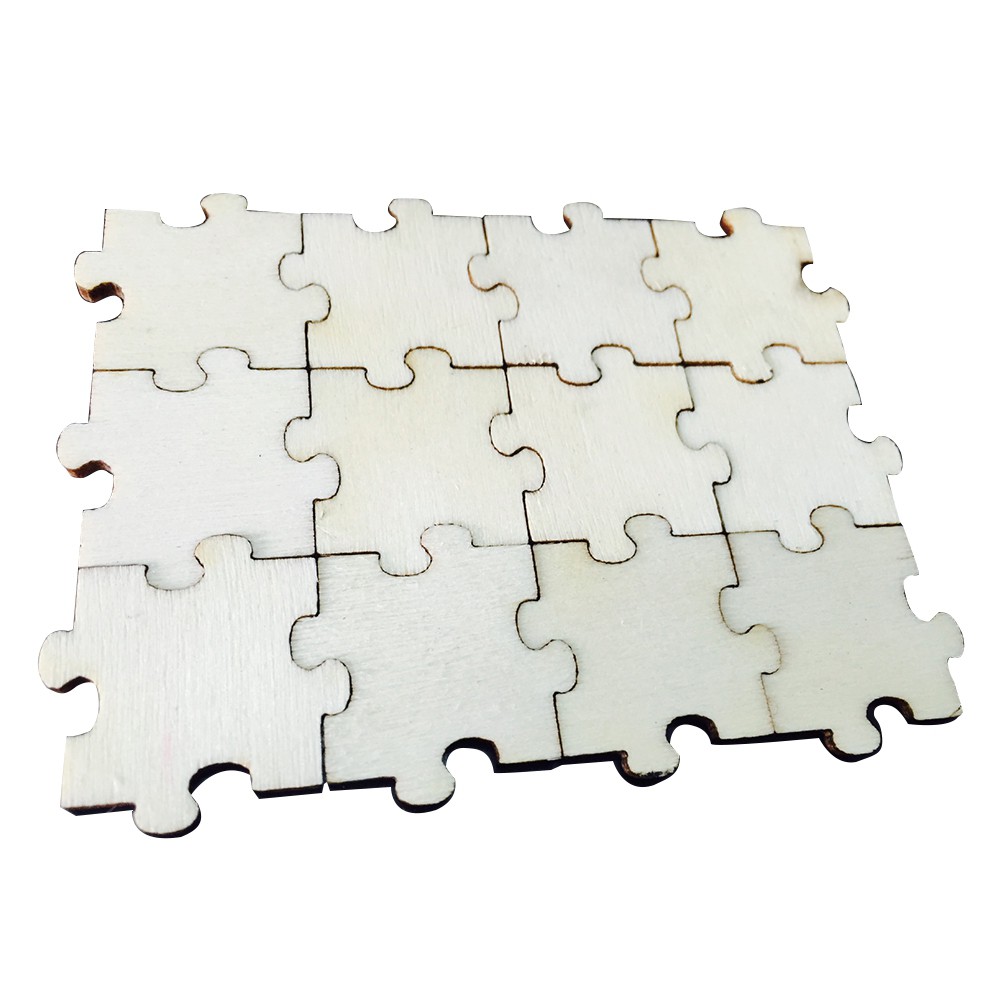 100pcs Unfinished Wooden Puzzl - مراجعة Puzzle Blank White وسعره