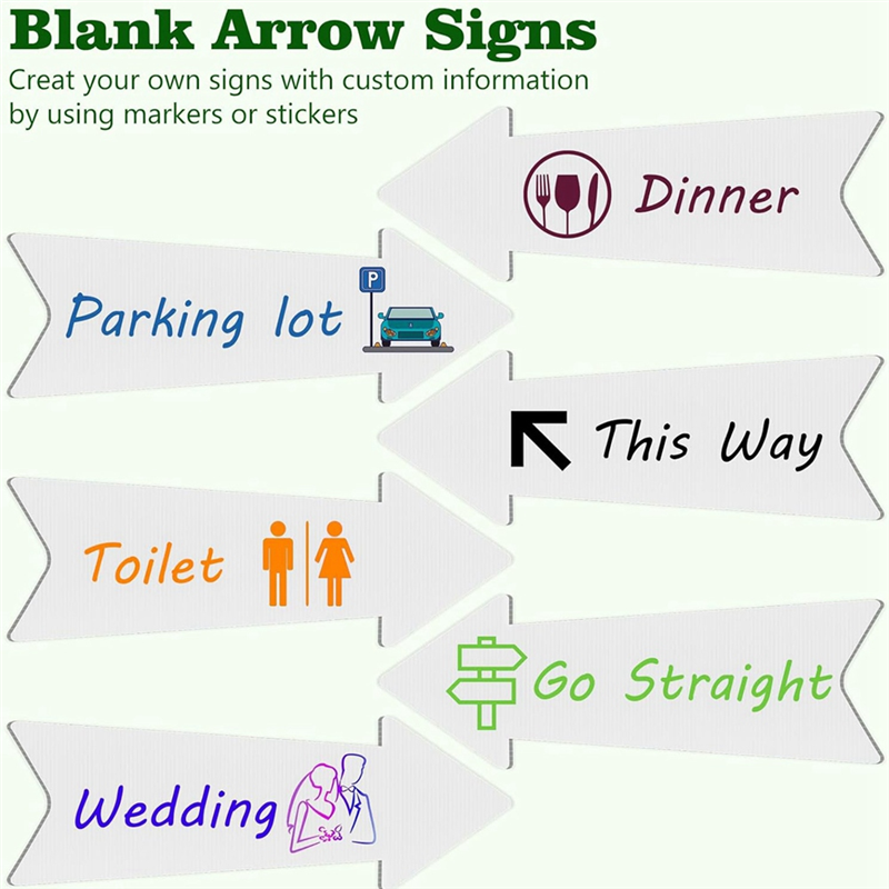 B50C Directional Arrows Signs  - مراجعة Yard Sign Blank وسعره