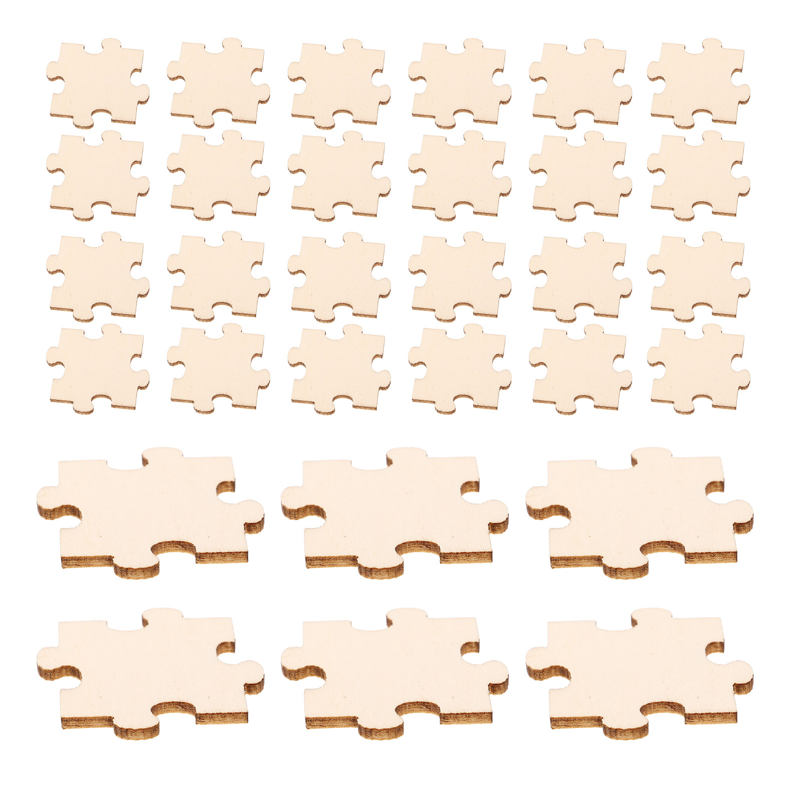 50Pcs Blank Wooden Craft Puzzl - مراجعة Puzzle Blank White وسعره