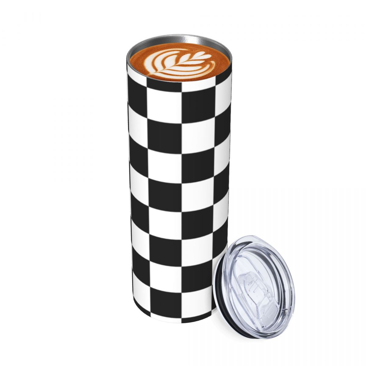 Black And White Checkerboard S - مراجعة Tumbler 20Oz White وسعره