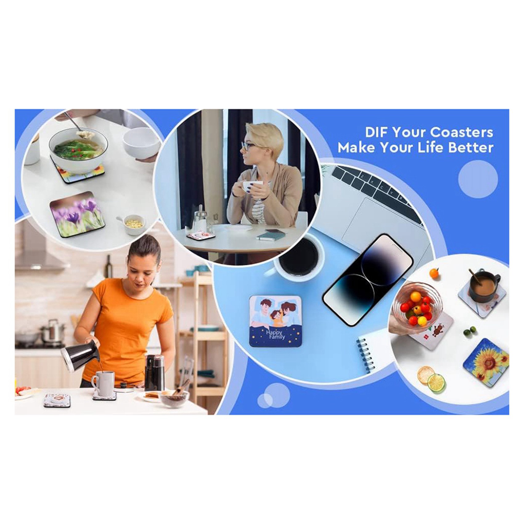 【LAST CHANCE】40PCS Square Subl - مراجعة Coaster Sublimation Blank وسعره
