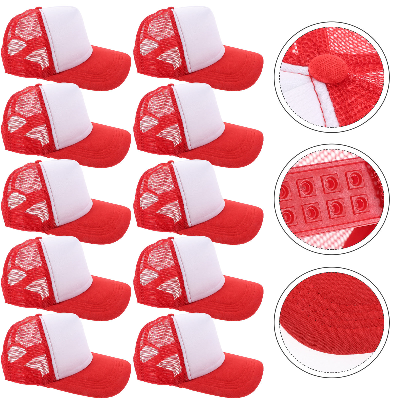 10Pcs Blank Mesh Baseball Hat  - مراجعة Hat Sublimation Blank وسعره