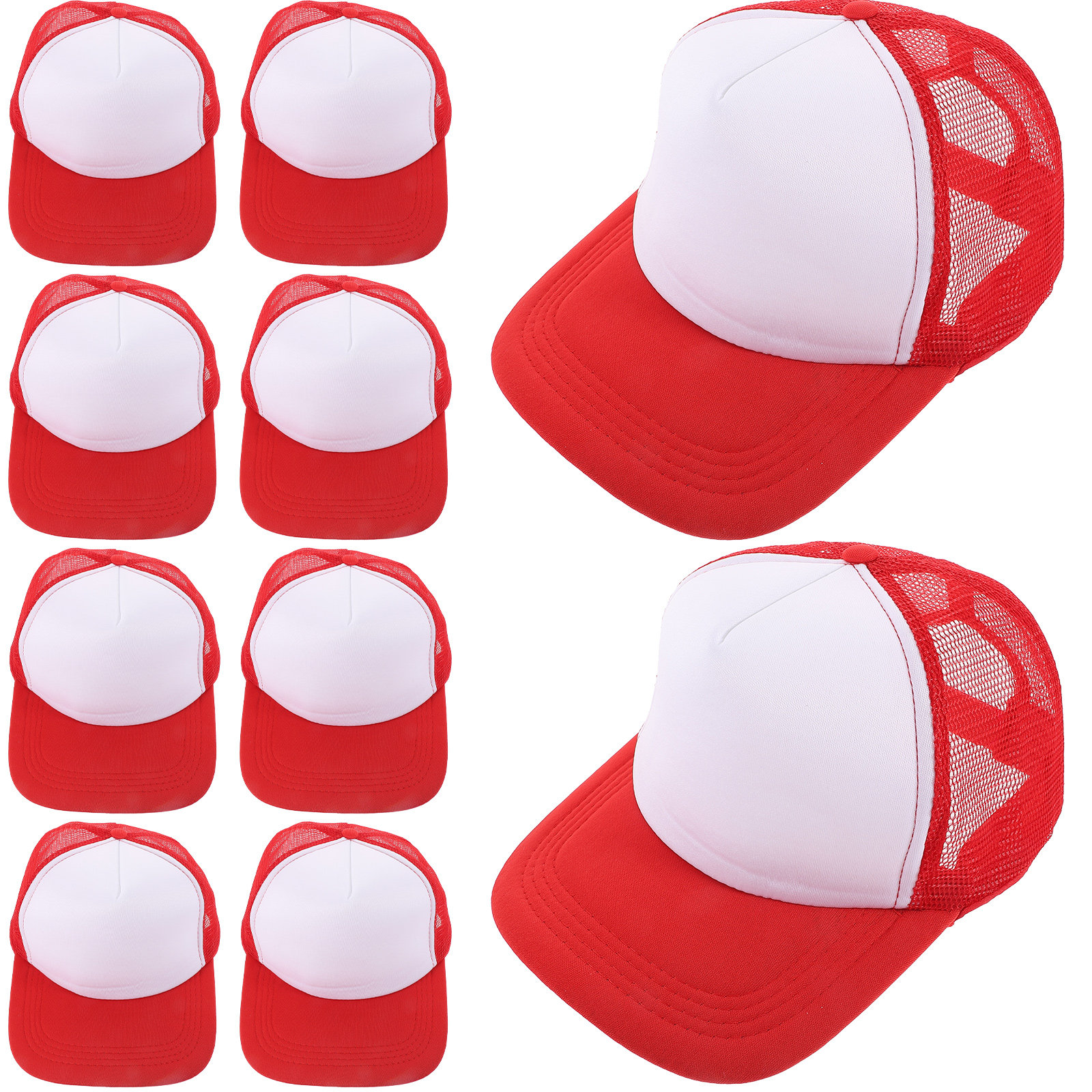 10Pcs Blank Mesh Baseball Hat  - مراجعة Hat Sublimation Blank وسعره