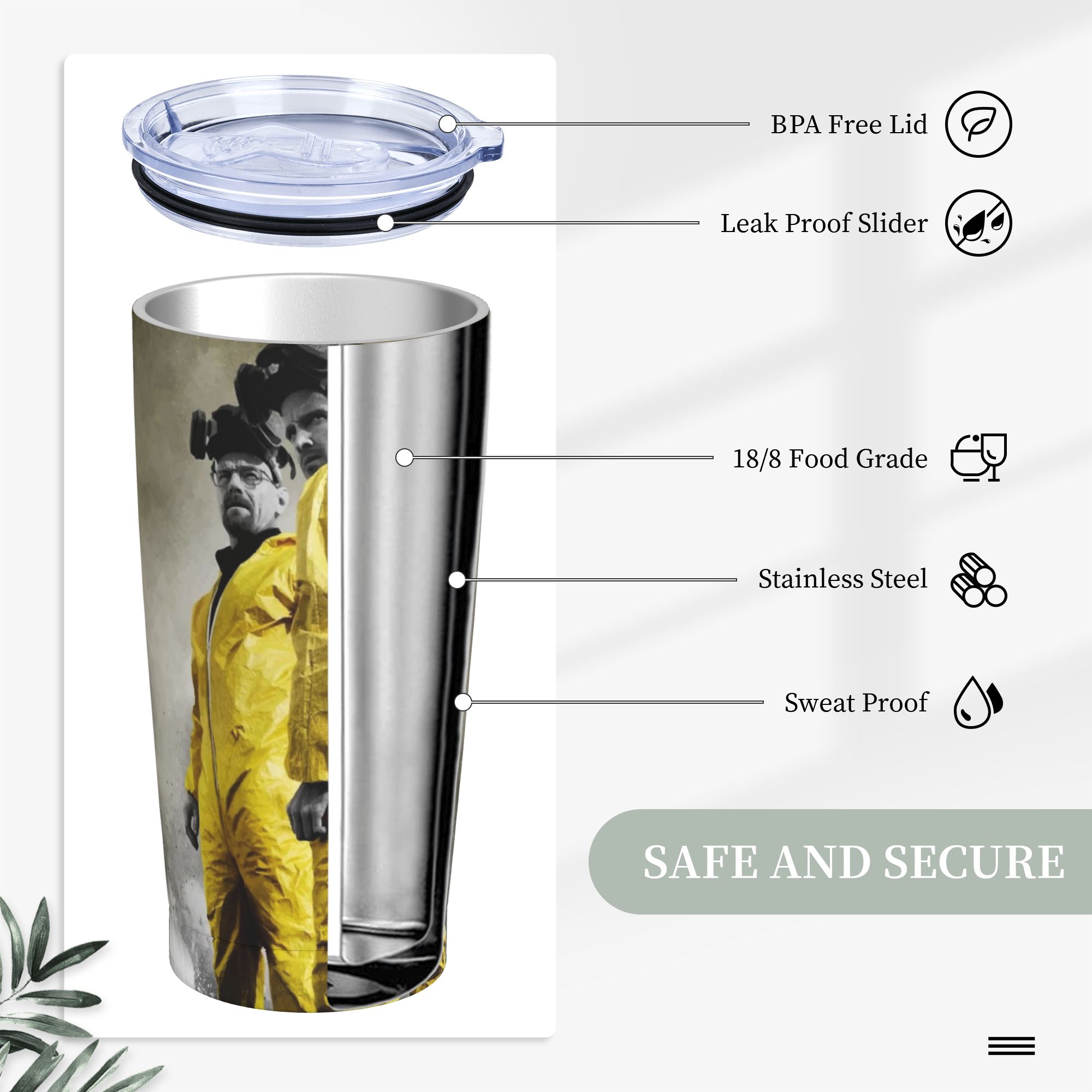Breaking Bad Tumbler Vacuum In - مراجعة Tumbler 20Oz White وسعره