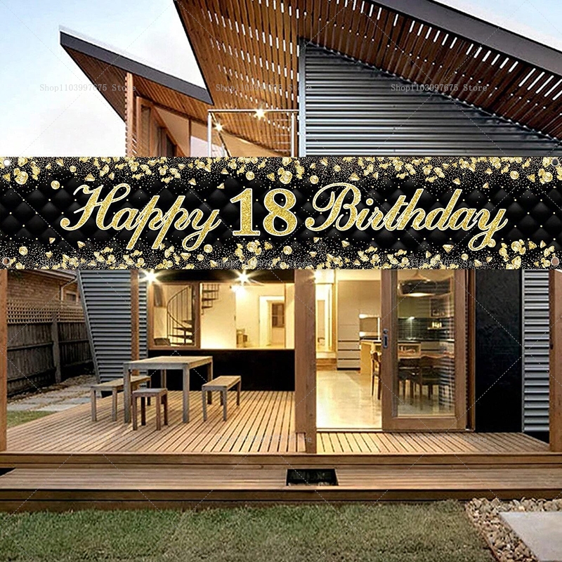 Happy 18th Birthday Banner Dec - مراجعة Yard Sign Blank وسعره