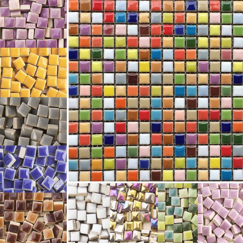 100g DIY Ceramic Mosaic Tiles  - مراجعة Ceramic Tile Blank وسعره