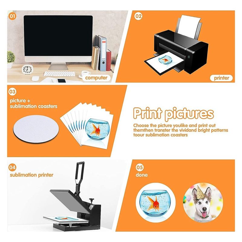 AB46-Sublimation Blank Coaster - مراجعة Coaster Sublimation Blank وسعره