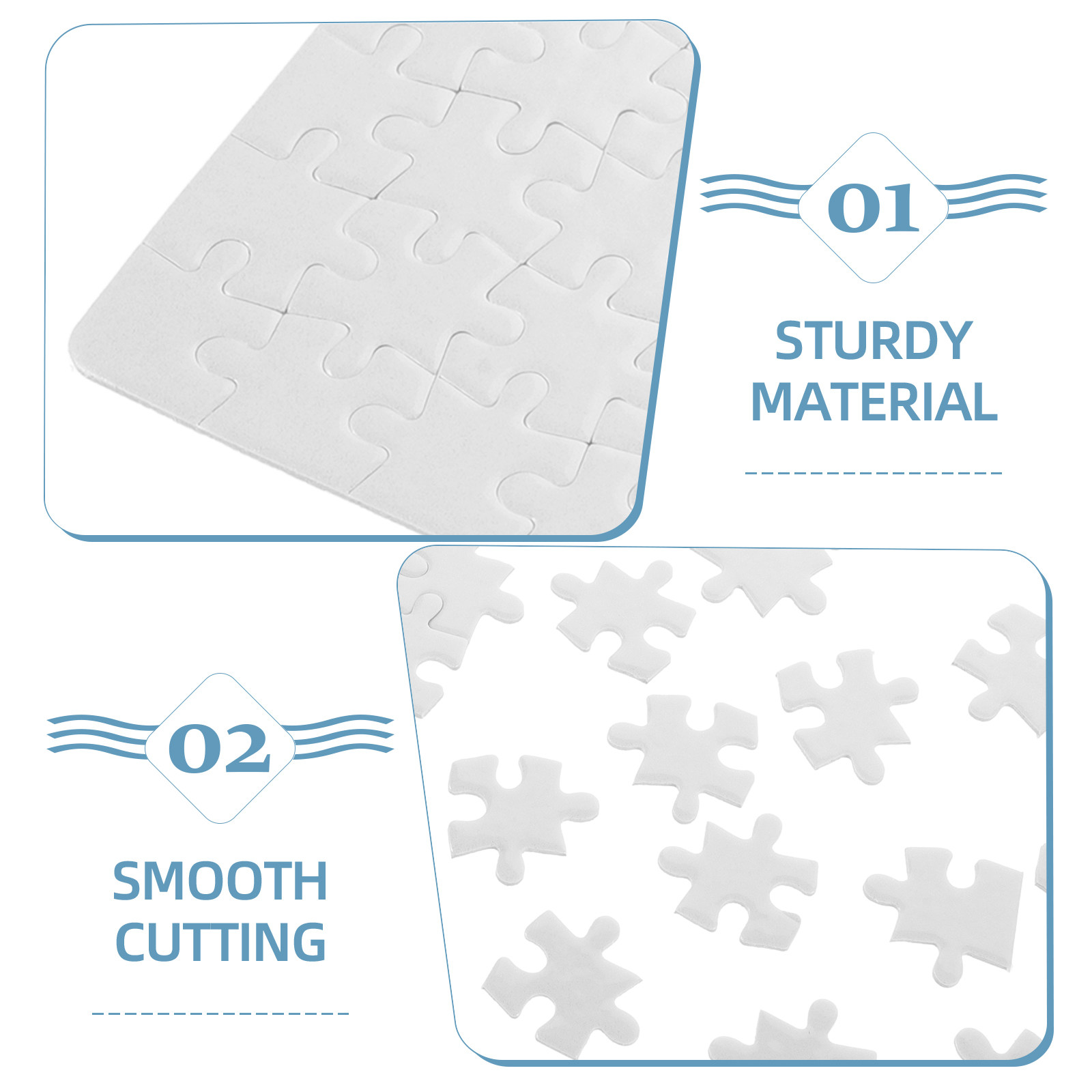 4 Sheets Blank Jigsaw Puzzle B - مراجعة Puzzle Blank White وسعره