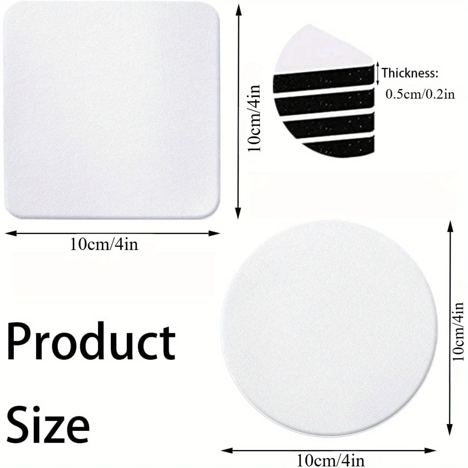 30/50 Pcs Square and Round Sub - مراجعة Coaster Sublimation Blank وسعره
