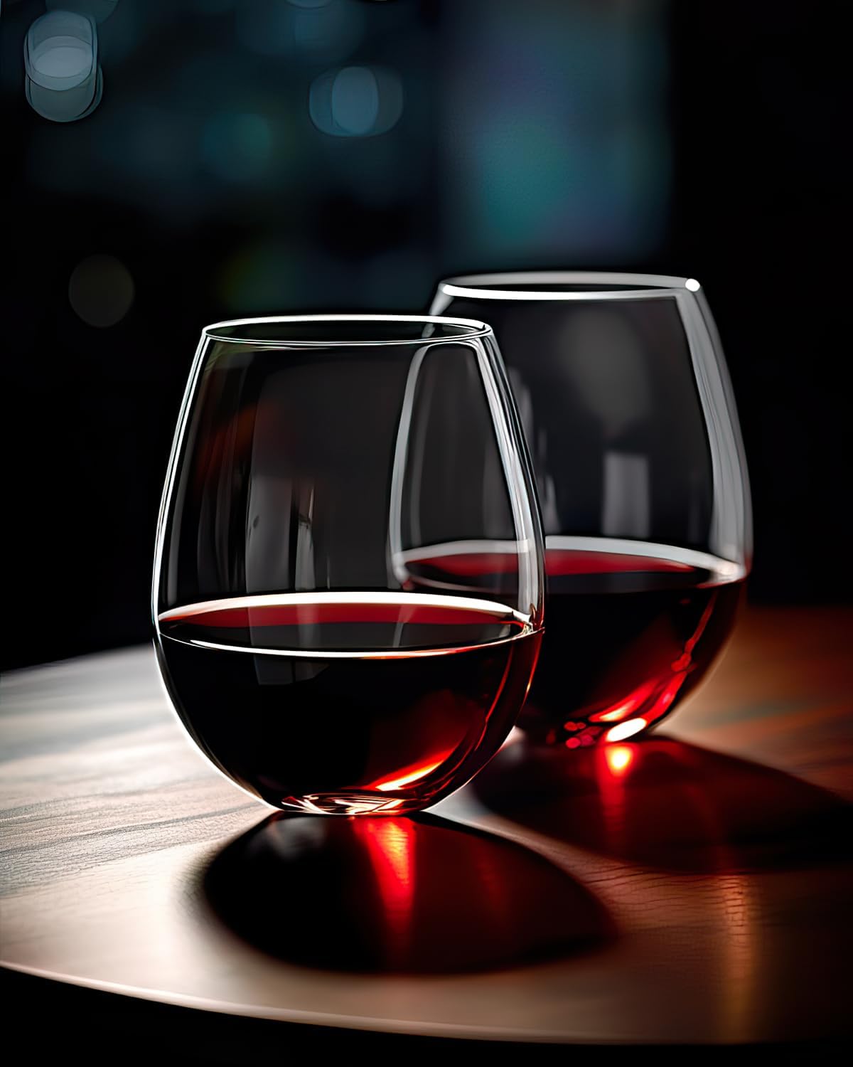 Stemless Wine Glasses Set of 4 - مراجعة Tumbler 20Oz White وسعره