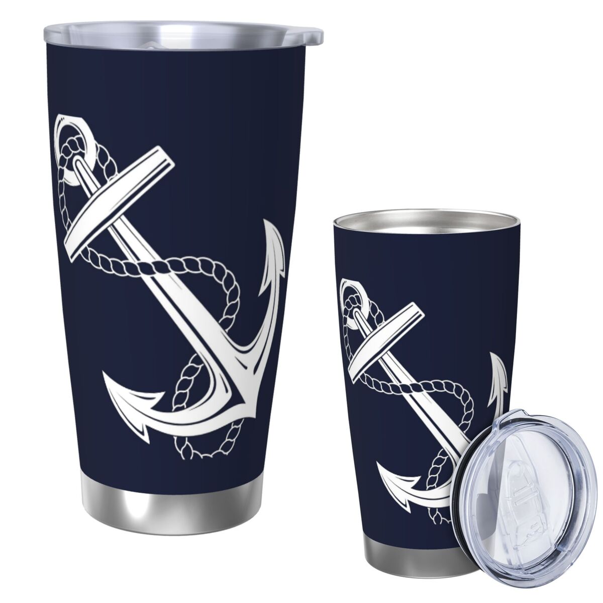 Anchor Nautical White & Navy S - مراجعة Tumbler 20Oz White وسعره