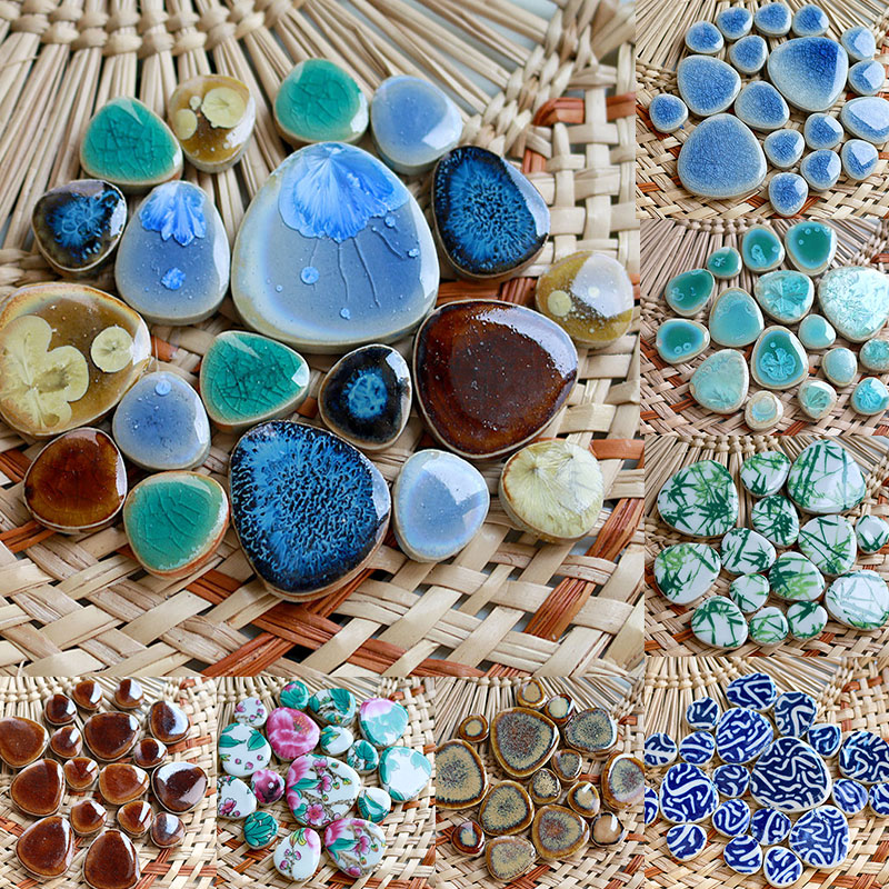 100g DIY Ceramic Mosaic Tiles  - مراجعة Ceramic Tile Blank وسعره