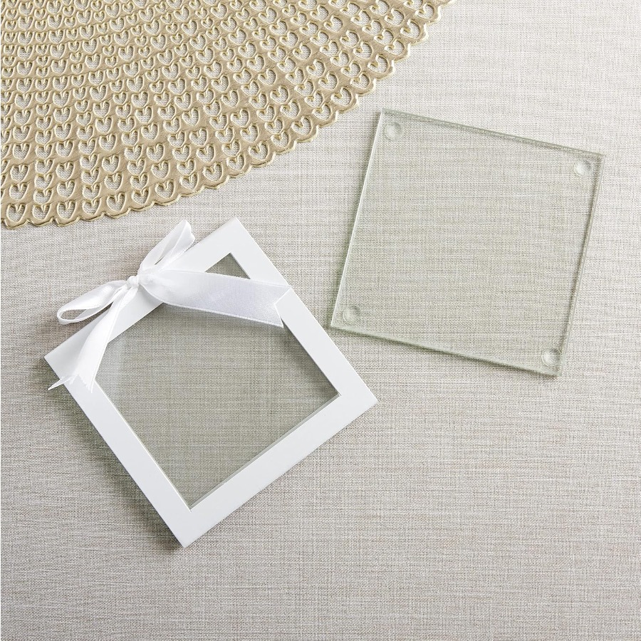 Clear Glass Drink Coasters Set - مراجعة Coaster Sublimation Blank وسعره